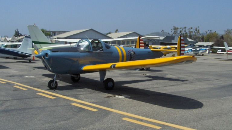 ERCO Ercoupe - Warbird Wednesday Episode 40, baby blue and yellow airplane, flight