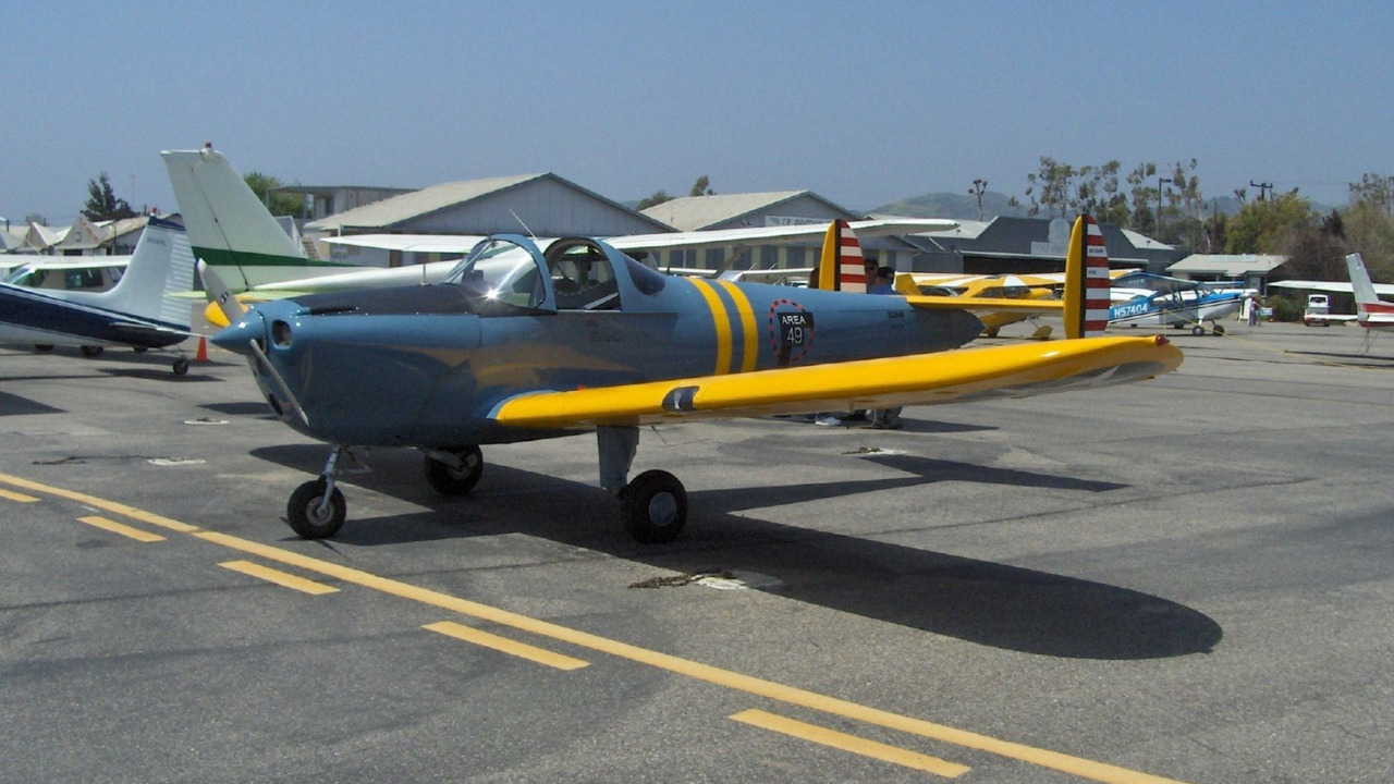 ERCO Ercoupe - Warbird Wednesday Episode 40, baby blue and yellow airplane, flight