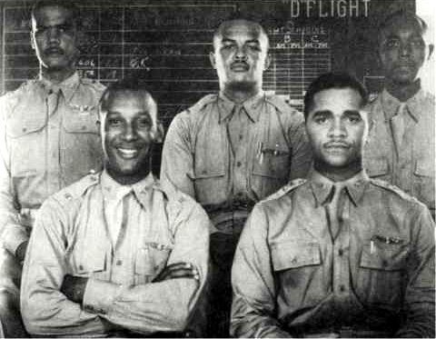 Left to Right - Benjamin O. Davis, Lemuel Curtis, George “Spanky” Roberts, Charles DeBow, and Mac Ross.
