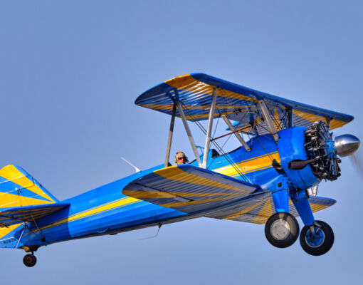 Stearman solo flights with pilots Steve Johnson and Jamie Toombs
